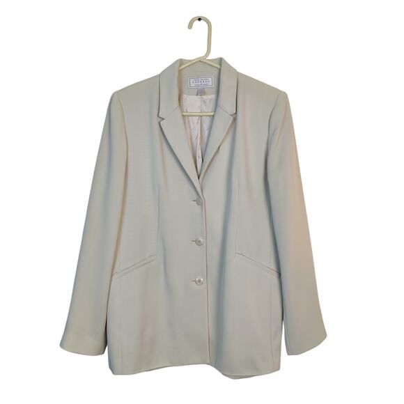 Vtg Express Campagnie Internationale Preppy Nude Blazer 12 Old Money Tailored - Picture 1 of 12